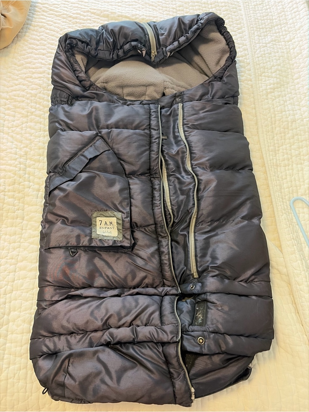 7 A.M. Enfant navy Puffer Stroller Footmuff